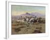 The Attack, 1900-Charles Marion Russell-Framed Giclee Print