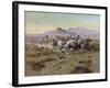 The Attack, 1900-Charles Marion Russell-Framed Giclee Print