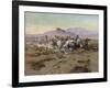 The Attack, 1900-Charles Marion Russell-Framed Giclee Print