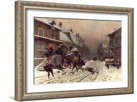The Attack at Dawn, 1877-Alphonse Marie de Neuville-Framed Giclee Print
