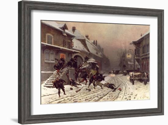 The Attack at Dawn, 1877-Alphonse Marie de Neuville-Framed Giclee Print