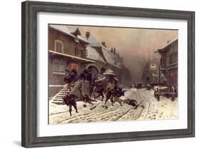 The Attack at Dawn, 1877-Alphonse Marie de Neuville-Framed Giclee Print