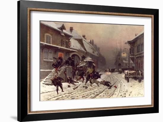The Attack at Dawn, 1877-Alphonse Marie de Neuville-Framed Giclee Print