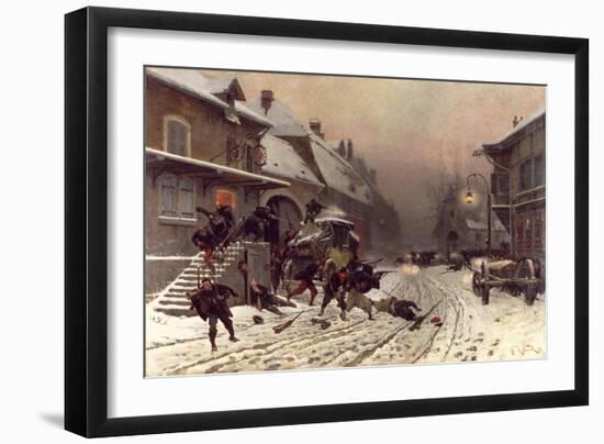 The Attack at Dawn, 1877-Alphonse Marie de Neuville-Framed Giclee Print