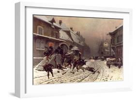 The Attack at Dawn, 1877-Alphonse Marie de Neuville-Framed Giclee Print