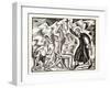 The Attack, from the Travels and Sufferings of Father Jean De Brebeuf, 1938-Eric Gill-Framed Giclee Print