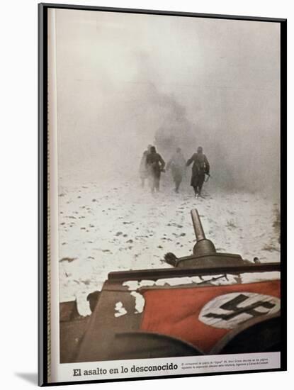 The Attack into the Unknown', German Troops Advancing on Stalingrad, from 'Signal'-null-Mounted Giclee Print