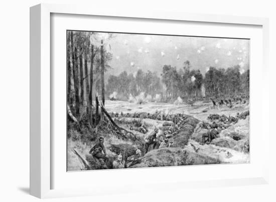 The Attack of the German Trenches at Nogent-L'Abbesse, Rheims Front, 24th September 1914-Richard Caton Woodville II-Framed Giclee Print