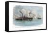 The Attack on Sabine Pass, Texas, American Civil War, 8 September 1863-null-Framed Stretched Canvas