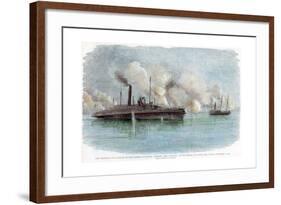 The Attack on Sabine Pass, Texas, American Civil War, 8 September 1863-null-Framed Giclee Print