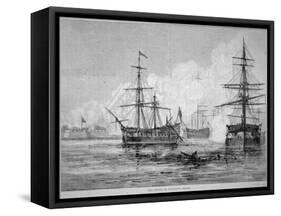 The Attack on Sullivan's Island, June 28th 1776-American School-Framed Stretched Canvas