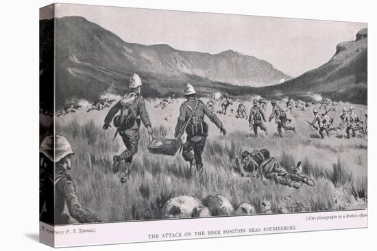 The Attack on the Boer Position Near Fouriesburg-Percy F.s. Spence-Stretched Canvas