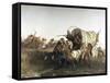 The Attack on the Emigrant Train-Charles Ferdinand Wimar-Framed Stretched Canvas