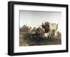 The Attack on the Emigrant Train-Charles Ferdinand Wimar-Framed Giclee Print