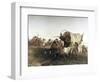 The Attack on the Emigrant Train-Charles Ferdinand Wimar-Framed Giclee Print