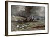 The Attack on the German Positions North of the Aisne, 16th April 1917-Francois Flameng-Framed Giclee Print