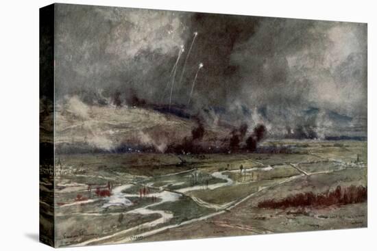 The Attack on the German Positions North of the Aisne, 16th April 1917-Francois Flameng-Stretched Canvas