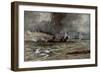 The Attack on the German Positions North of the Aisne, 16th April 1917-Francois Flameng-Framed Giclee Print