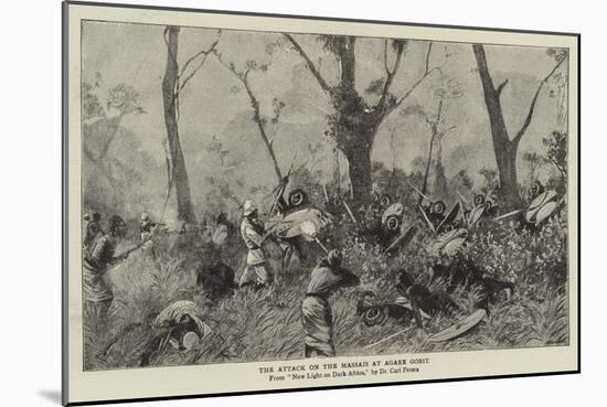 The Attack on the Massais at Agare Gobit-null-Mounted Giclee Print
