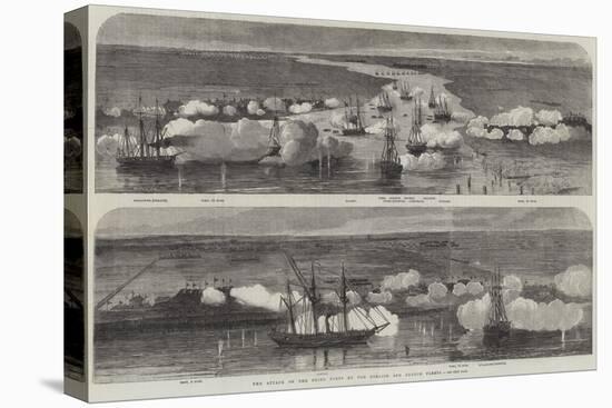 The Attack on the Peiho Forts by the English and French Fleets-null-Stretched Canvas