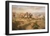 The Attack on the Wagon Train-Charles Marion Russell-Framed Art Print