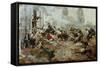 The Attack Upon the Chew House-Howard Pyle-Framed Stretched Canvas
