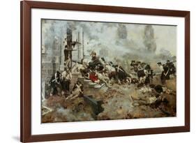 The Attack Upon the Chew House-Howard Pyle-Framed Giclee Print