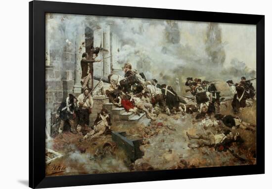 The Attack Upon the Chew House-Howard Pyle-Framed Giclee Print