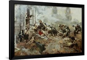 The Attack Upon the Chew House-Howard Pyle-Framed Giclee Print