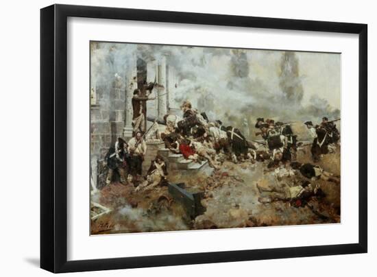 The Attack Upon the Chew House-Howard Pyle-Framed Giclee Print