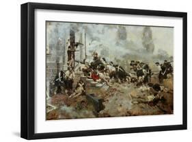 The Attack Upon the Chew House-Howard Pyle-Framed Giclee Print