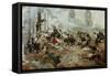 The Attack Upon the Chew House-Howard Pyle-Framed Stretched Canvas