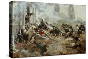 The Attack Upon the Chew House-Howard Pyle-Stretched Canvas