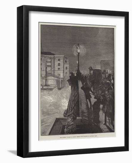 The Attempt to Blow Up London Bridge with Dynamite on Saturday Last-William Heysham Overend-Framed Giclee Print