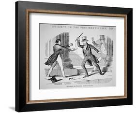 The Attempted Assassination of General Andrew Jackson-American School-Framed Giclee Print