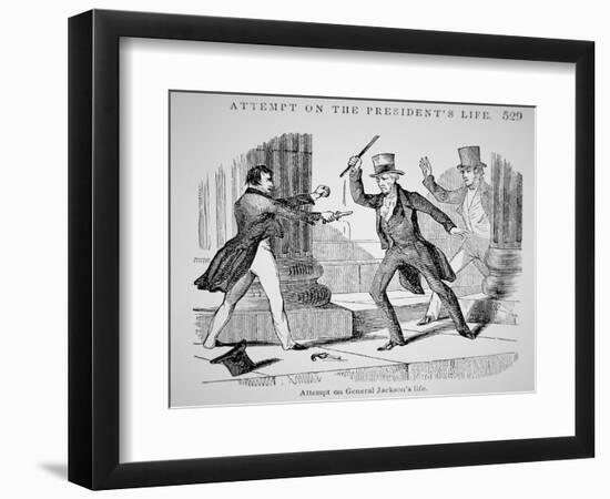 The Attempted Assassination of General Andrew Jackson-American School-Framed Giclee Print
