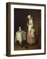 The Attentive Nurse, circa 1738-Jean-Baptiste Simeon Chardin-Framed Giclee Print