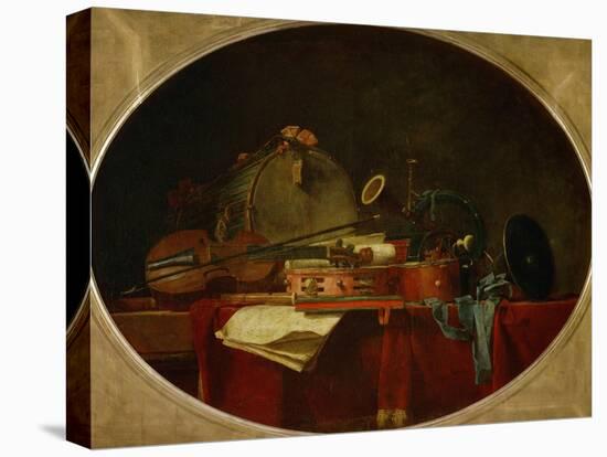 The Attributes of Civilian Music, 1767-Jean-Baptiste Simeon Chardin-Stretched Canvas