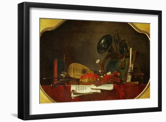 The Attributes of Music, 1765-Jean-Baptiste Simeon Chardin-Framed Giclee Print