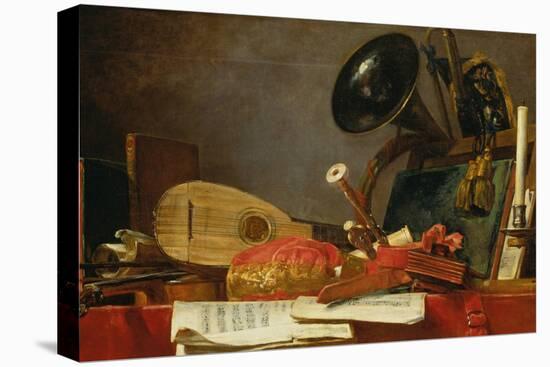 The Attributes of Music-Jean-Baptiste Simeon Chardin-Stretched Canvas