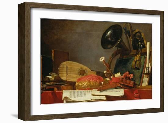 The Attributes of Music-Jean-Baptiste Simeon Chardin-Framed Giclee Print