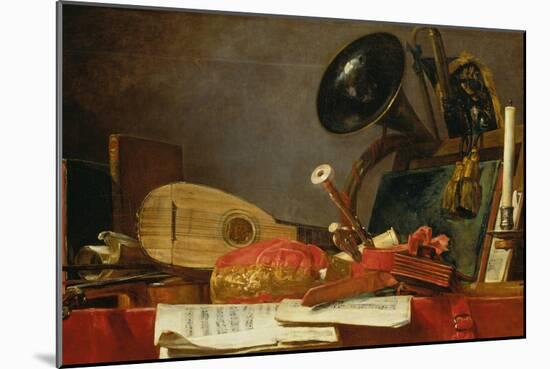 The Attributes of Music-Jean-Baptiste Simeon Chardin-Mounted Giclee Print