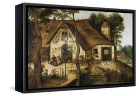 The Auberge Saint-Michel-Hendrik Avercamp-Framed Stretched Canvas