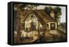 The Auberge Saint-Michel-Hendrik Avercamp-Framed Stretched Canvas