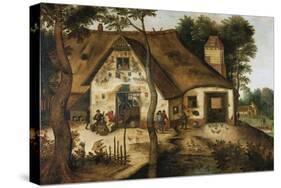 The Auberge Saint-Michel-Hendrik Avercamp-Stretched Canvas