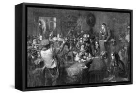 The Auction, Last Day of the Sale, the International Exhibition, 1862-George Bernard O'neill-Framed Stretched Canvas