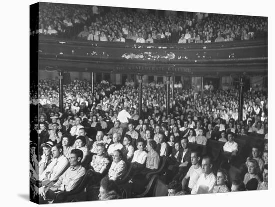 The Audience at the Grand Ole Opry-Ed Clark-Stretched Canvas