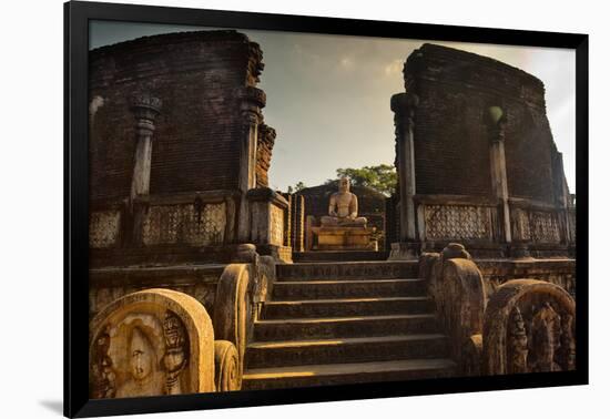 The Audience Hall in the Ancient City in Polonnaruwa-Alex Saberi-Framed Photographic Print