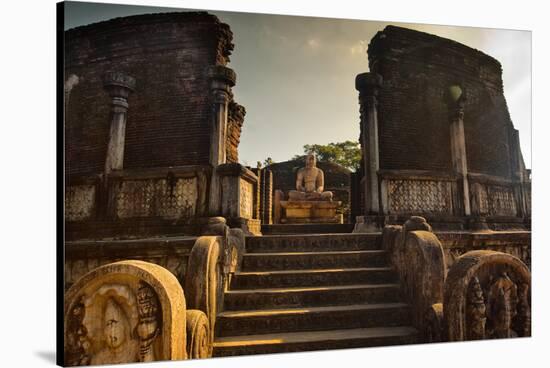 The Audience Hall in the Ancient City in Polonnaruwa-Alex Saberi-Stretched Canvas