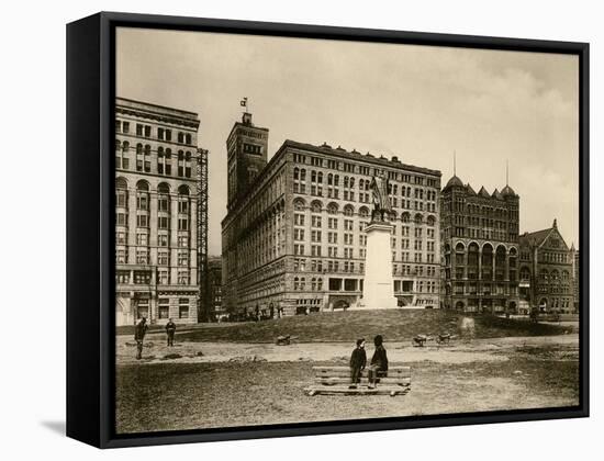 The Auditorium in Chicago, Circa 1890-null-Framed Stretched Canvas